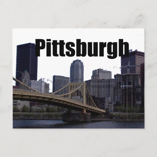 Pittsburgh PA Skyline mit Pittsburgh im Sky Postkarte (Vorderseite)