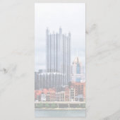 Pittsburgh PA Skyline Wedding Menu Menükarte (Rückseite)