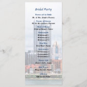 Pittsburgh PA Skyline Wedding Program Programm (Rückseite)