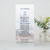 Pittsburgh PA Skyline Wedding Program Programm (Stehend Vorderseite)