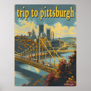 Pittsburgh, PA Vintag Poster