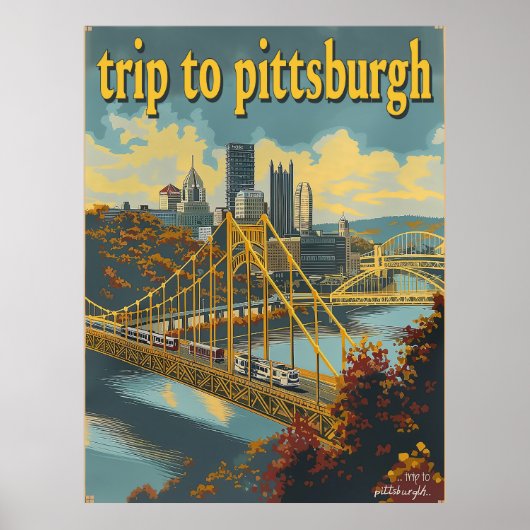 Pittsburgh, PA Vintag Poster (Vorne)