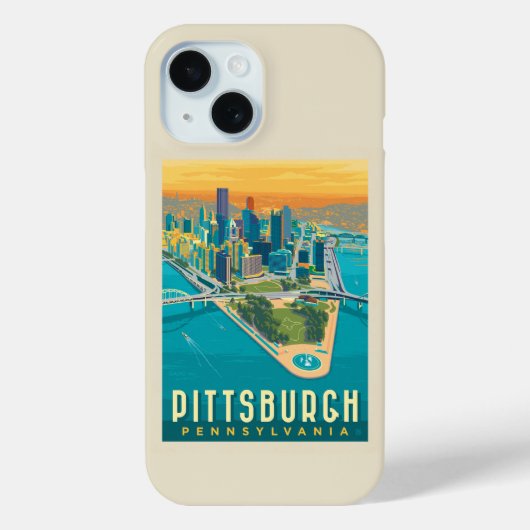 Pittsburgh, PA | Vogelperspektive Case-Mate iPhone Hülle (Rückseite)