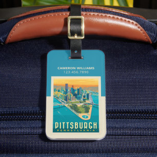 Pittsburgh, PA   Vogelperspektive Gepäckanhänger