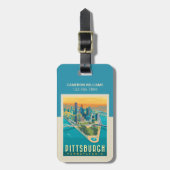 Pittsburgh, PA | Vogelperspektive Gepäckanhänger (Vorderseite vertikal)
