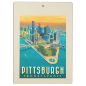 Pittsburgh, PA | Vogelperspektive Klemmbrett (Rückseite)