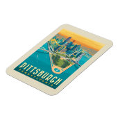 Pittsburgh, PA | Vogelperspektive Magnet (Linke Seite)