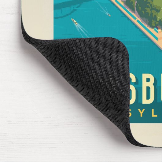 Pittsburgh, PA | Vogelperspektive Mousepad (Ecke)