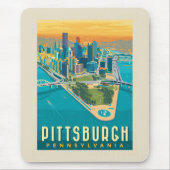 Pittsburgh, PA | Vogelperspektive Mousepad (Vorne)