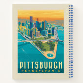 Pittsburgh, PA | Vogelperspektive Notizblock (Rückseite)