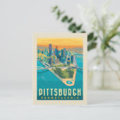 Pittsburgh, PA | Vogelperspektive Postkarte (Stehend Vorderseite)