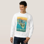 Pittsburgh, PA | Vogelperspektive Sweatshirt (Vorne ganz)