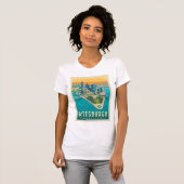Pittsburgh, PA | Vogelperspektive T-Shirt (Vorne ganz)