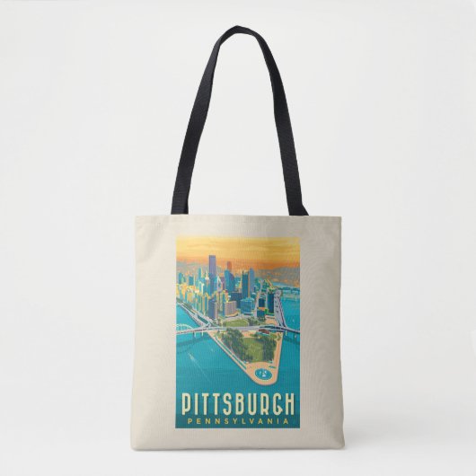 Pittsburgh, PA | Vogelperspektive Tasche (Vorderseite)