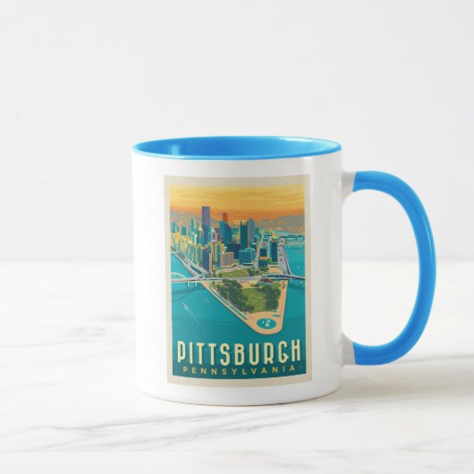 Pittsburgh, PA | Vogelperspektive Tasse (Rechts)