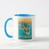 Pittsburgh, PA | Vogelperspektive Tasse (Links)