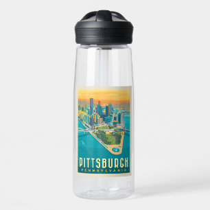 Pittsburgh, PA Vogelperspektive Trinkflasche