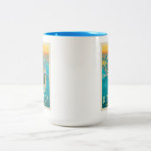 Pittsburgh, PA | Vogelperspektive Zweifarbige Tasse (Mittel)