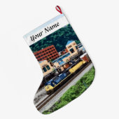 Pittsburgh PA - Zug, der durch Bahnhofsplatz geht Großer Weihnachtsstrumpf (Rückseite (Hängend))