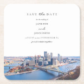 Pittsburgh Paper Untersetzer Save the Date (Vorderseite)