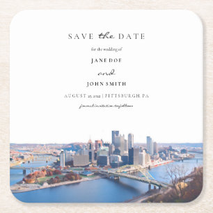 Pittsburgh Paper Untersetzer Save the Date