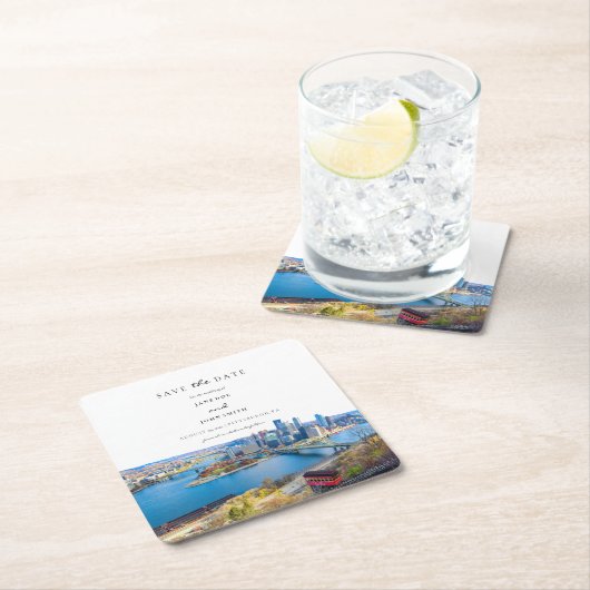 Pittsburgh Paper Untersetzer Save the Date (Vor Ort)