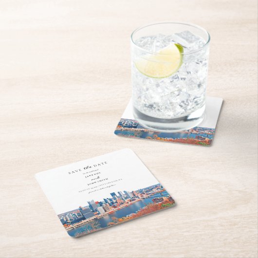 Pittsburgh Paper Untersetzer Save the Date (Vor Ort)