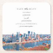 Pittsburgh Paper Untersetzer Save the Date (Vorderseite)