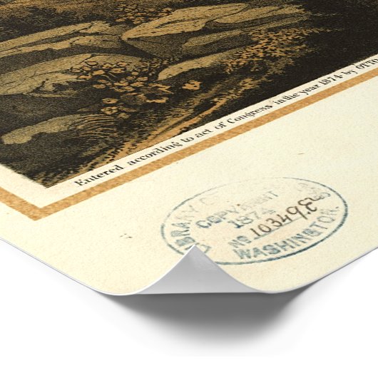 Pittsburgh Pennsylvania 1874 Antike Panoramakarte Poster (Ecke)