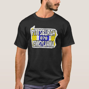 Pittsburgh Pennsylvania 878 Zuhause Staat City Pri T-Shirt