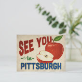 Pittsburgh Pennsylvania Apple - Vintage Travel Postkarte (Stehend Vorderseite)