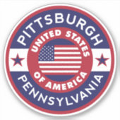 PITTSBURGH, Pennsylvania Aufkleber (Vorderseite)