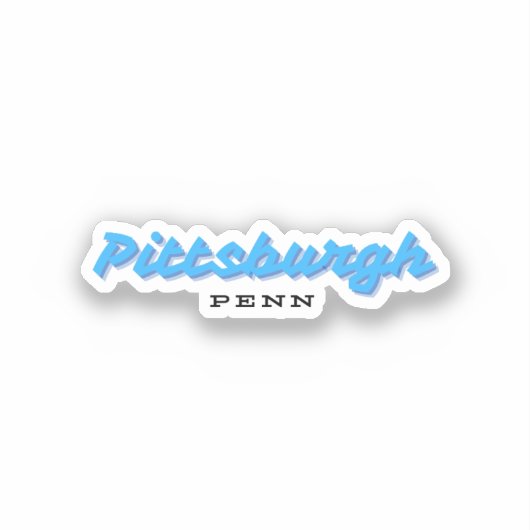 Pittsburgh Pennsylvania Aufkleber (Vorderseite)