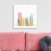 Pittsburgh, Pennsylvania | City Skyline Leinwanddruck (Insitu (Wohnzimmer))