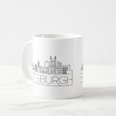 Pittsburgh, Pennsylvania| City Stylized Skyline Kaffeetasse (Vorderseite Links)
