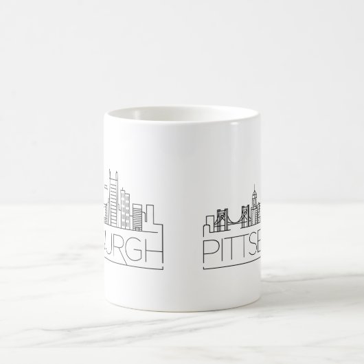 Pittsburgh, Pennsylvania| City Stylized Skyline Kaffeetasse (Mittel)