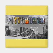 Pittsburgh Pennsylvania City Travel Fotos Magnet (Vorne)
