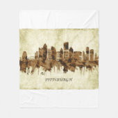 Pittsburgh Pennsylvania Cityscape Fleecedecke (Vorderseite)