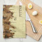 Pittsburgh Pennsylvania Cityscape Geschirrtuch (Viertel Falte)