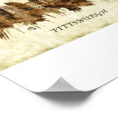 Pittsburgh Pennsylvania Cityscape Poster (Ecke)