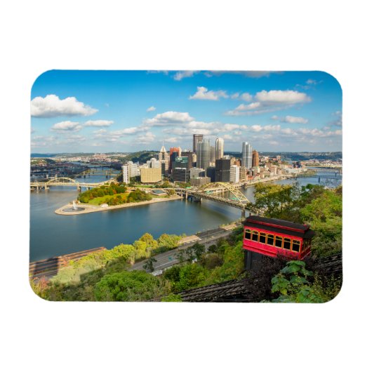 Pittsburgh Pennsylvania Duquesne Incline View Magnet (Horizontal)