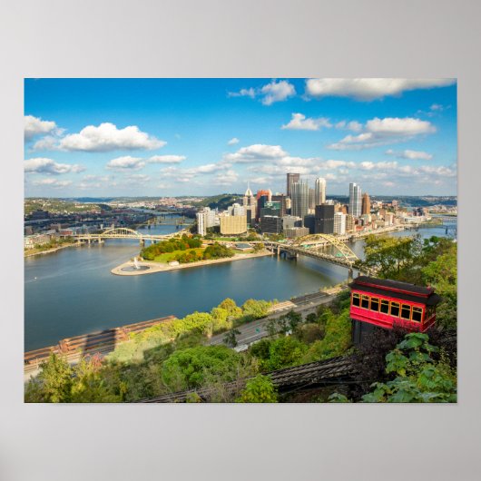 Pittsburgh Pennsylvania Duquesne Incline View Poster (Vorne)