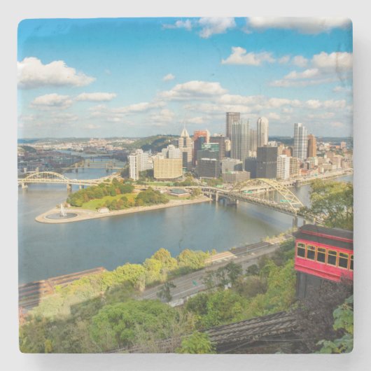 Pittsburgh Pennsylvania Duquesne Incline View    Steinuntersetzer (Vorderseite)