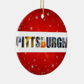 Pittsburgh Pennsylvania Fotos Weihnachten Keramik Ornament (Rechts)