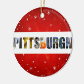 Pittsburgh Pennsylvania Fotos Weihnachten Keramik Ornament (Links)