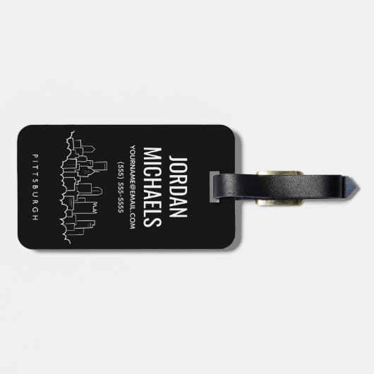 Pittsburgh Pennsylvania Gepäckanhänger (Rückseite horizontal)