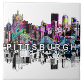 Pittsburgh, Pennsylvania in Graffiti Fliese (Vorderseite)