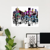 Pittsburgh, Pennsylvania in Graffiti Poster (Heimbüro)
