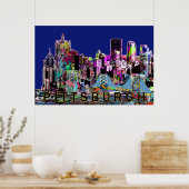 Pittsburgh, Pennsylvania in Graffiti Poster (Küche)