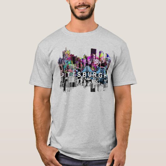 Pittsburgh, Pennsylvania in Graffiti T-Shirt (Vorderseite)